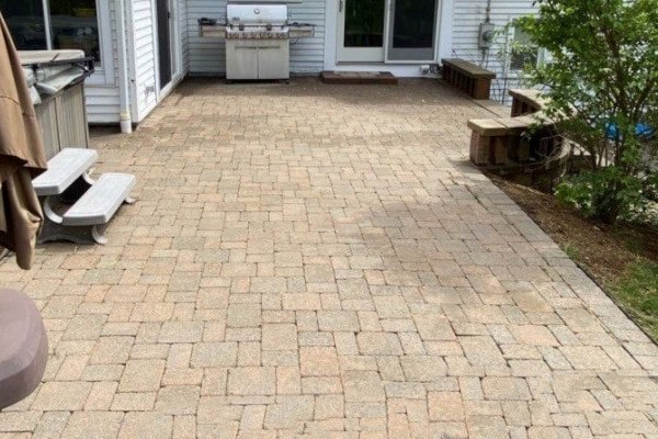 After pressure washing result