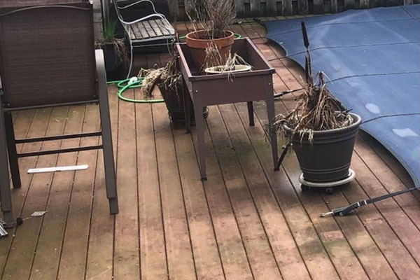Before pressure washing result